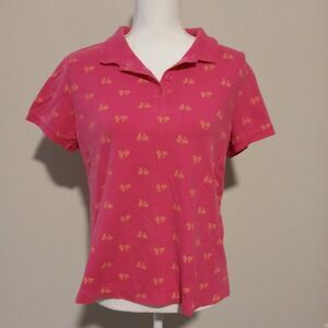 Land's End Pink Polo shirt - Size Medium Petite